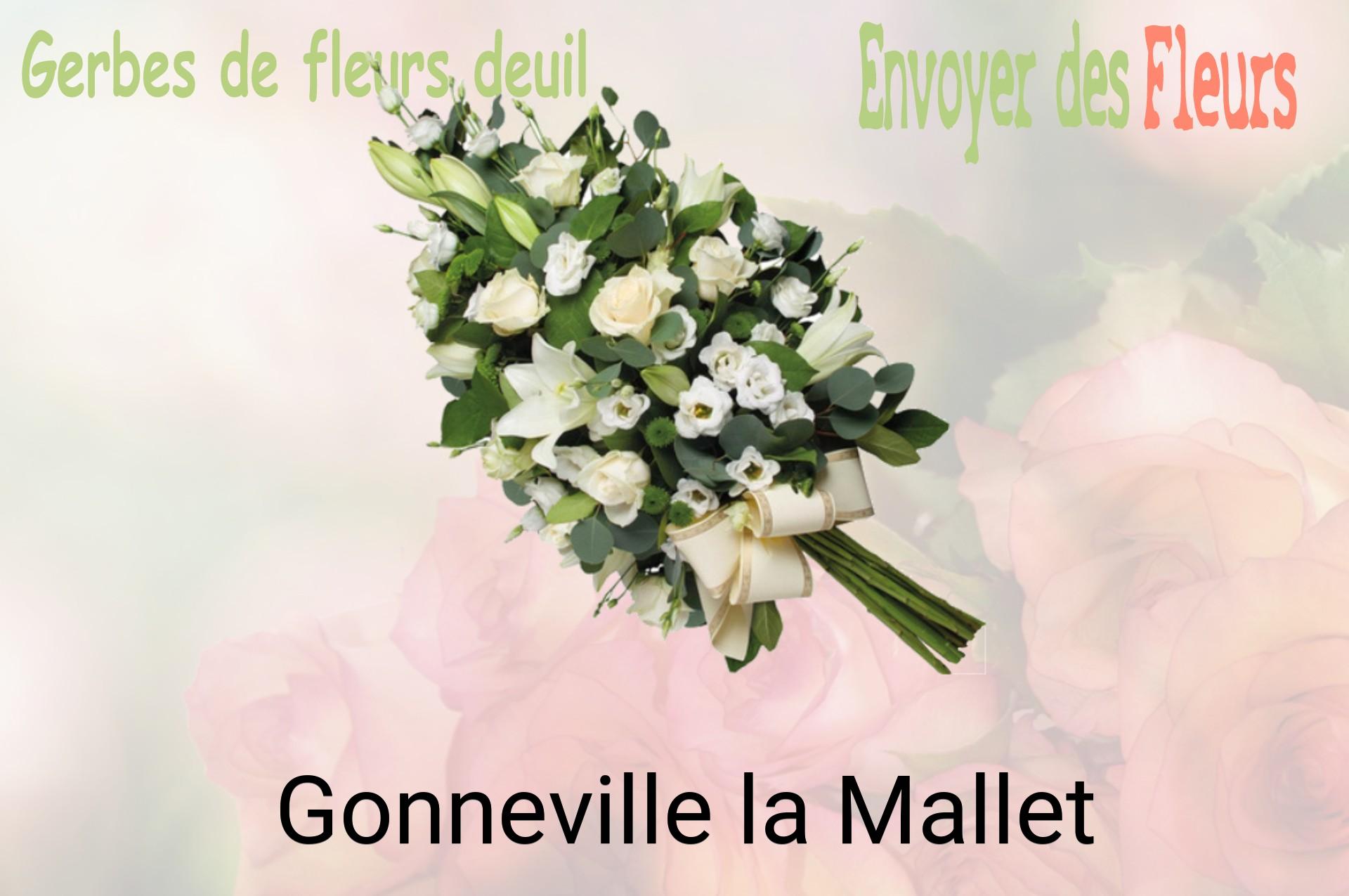 Gerbe de fleurs de deuil livrée à Gonneville-la-Mallet
